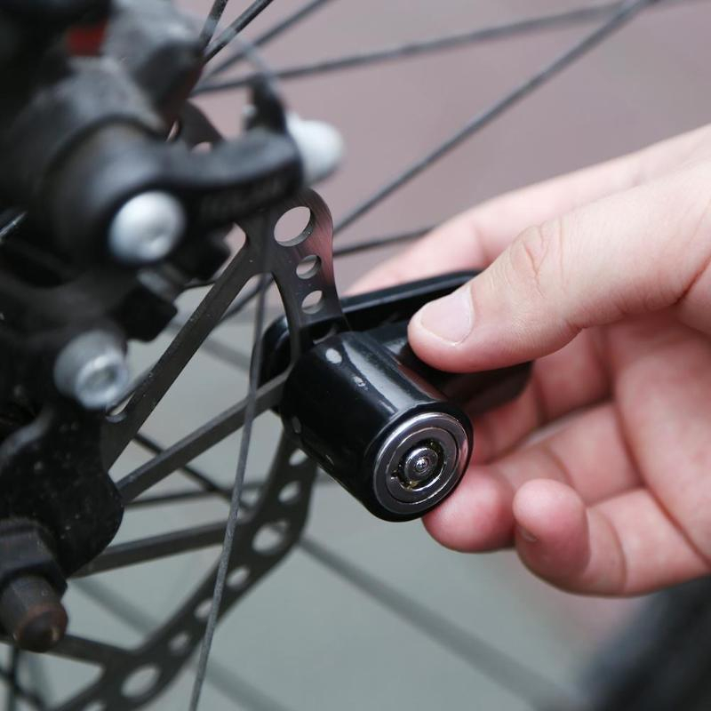 Fahrradschloss Velo Anti-Diebstahl Motorrad Sicherung   2 Schlüssel - Schwarz