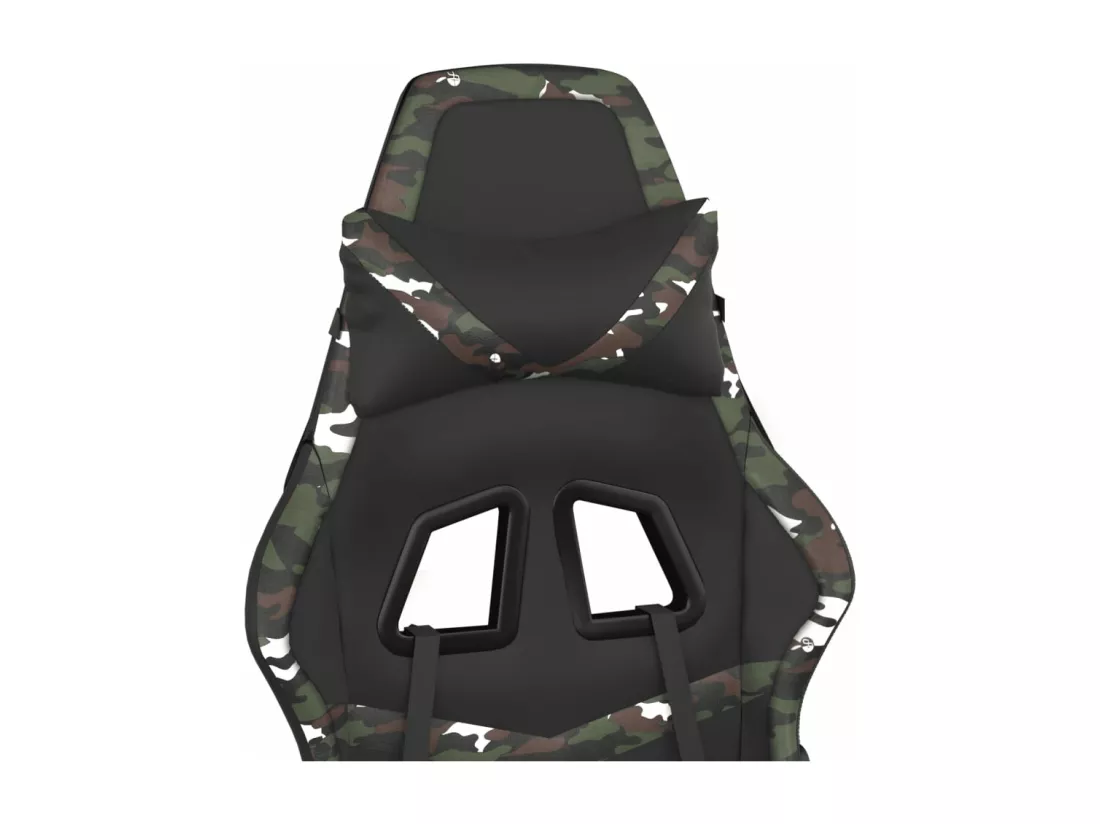 Chaise de jeu de massage Noir et camouflage Similicuir