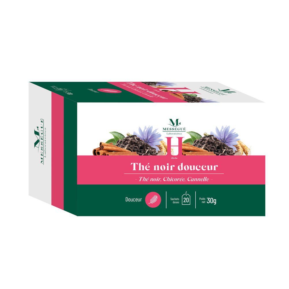 Infusion thé noir douceur Mességué 30gr x20 sachets