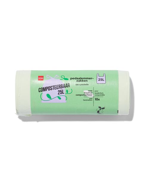 sacs-poubelle à pédale compostables 25 L - lot de 10