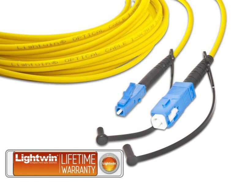 Lightwin LWL-Patchkabel Singlemode LC – SC, OS2, Simplex, 1 Singlemode LC-SC Simplex OS2 15 m