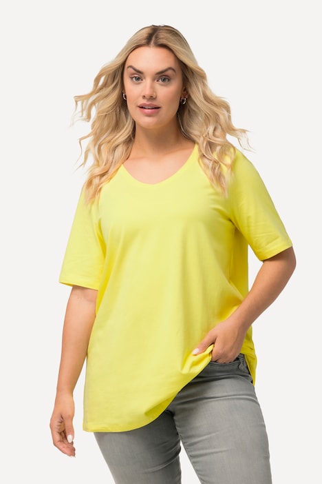 T-Shirt, A-Linie, V-Ausschnitt, Halbarm