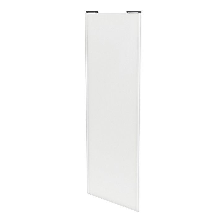 Porte de placard coulissante blanc profil blanc GoodHome Arius H. 248,5 x L. 92.2 cm + amortisseurs