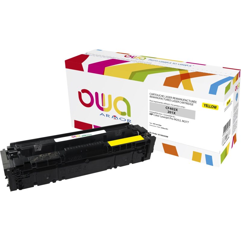 Toner remanufacturé OWA - haute capacité - pour HP CF401X