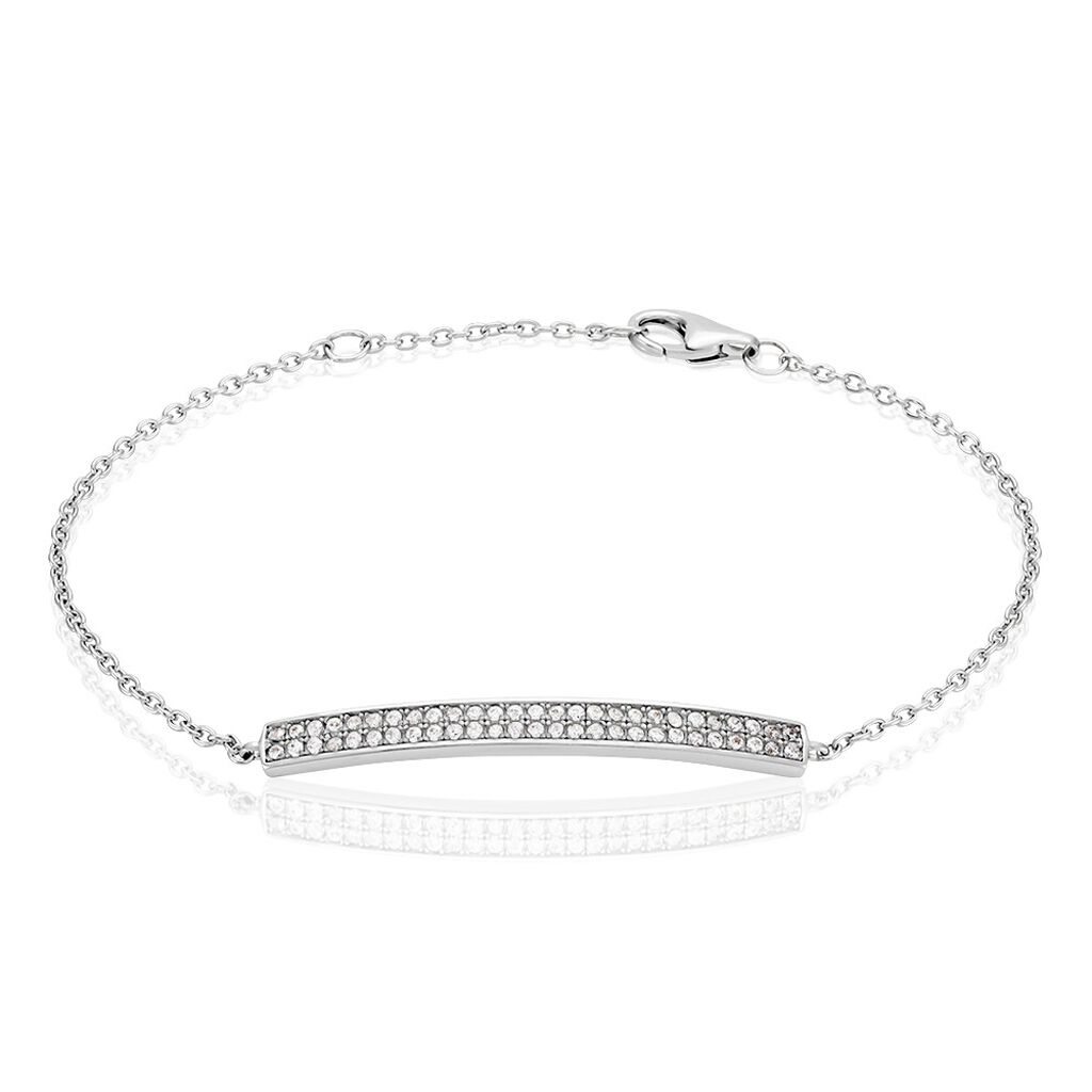 Bracelet Septima Argent Blanc Oxyde De Zirconium