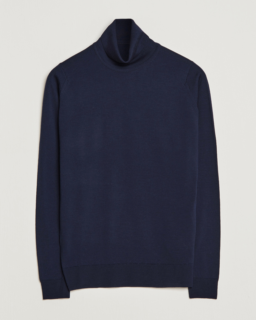 John Smedley Cherwell Extra Fine Merino Rollneck Midnight