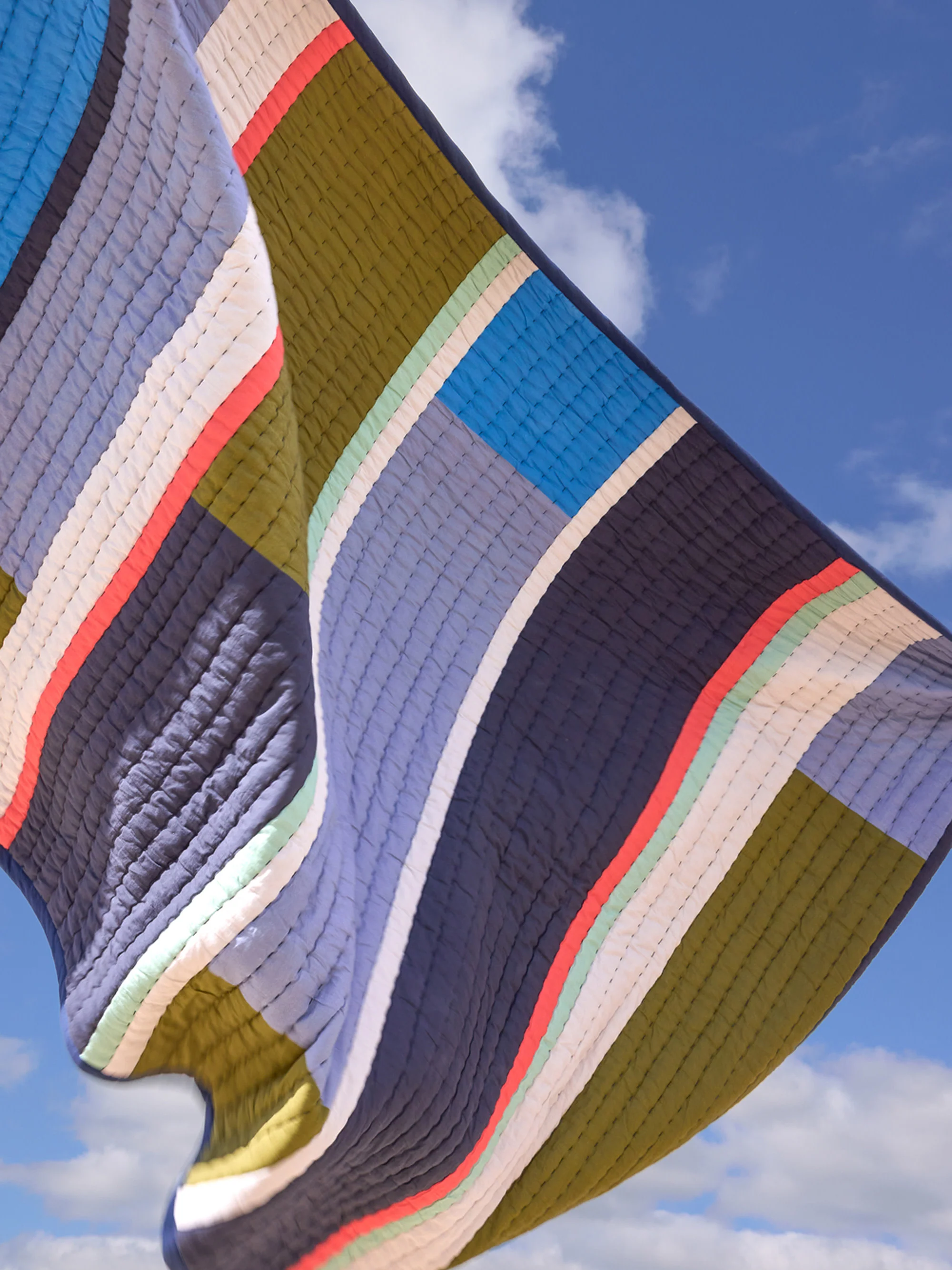 Handgemaakte katoenen bedsprei Pavilion