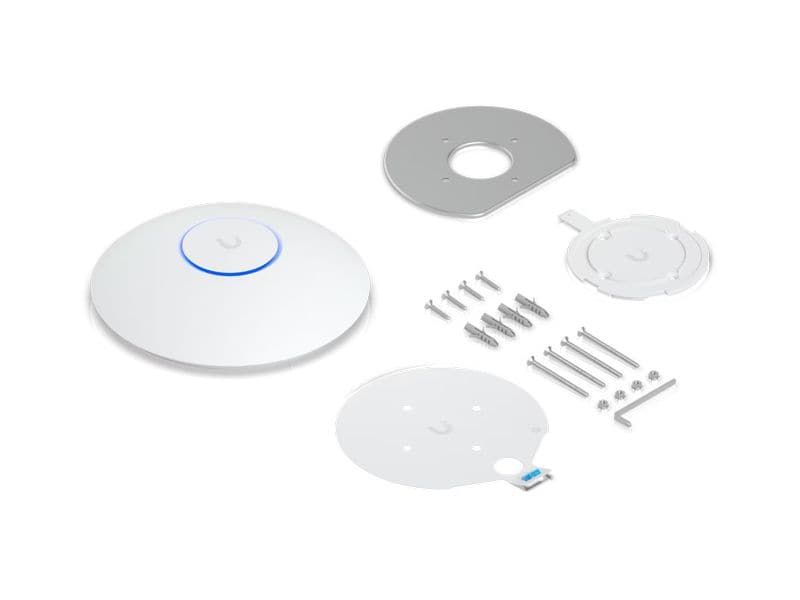 Ubiquiti Access Point UniFi U7-LR Kompakter, deckenmontierter WiFi 7 AP mit 5 räumlichen Streams und erweiterter Signalreichweite (ohne PoE Injector)