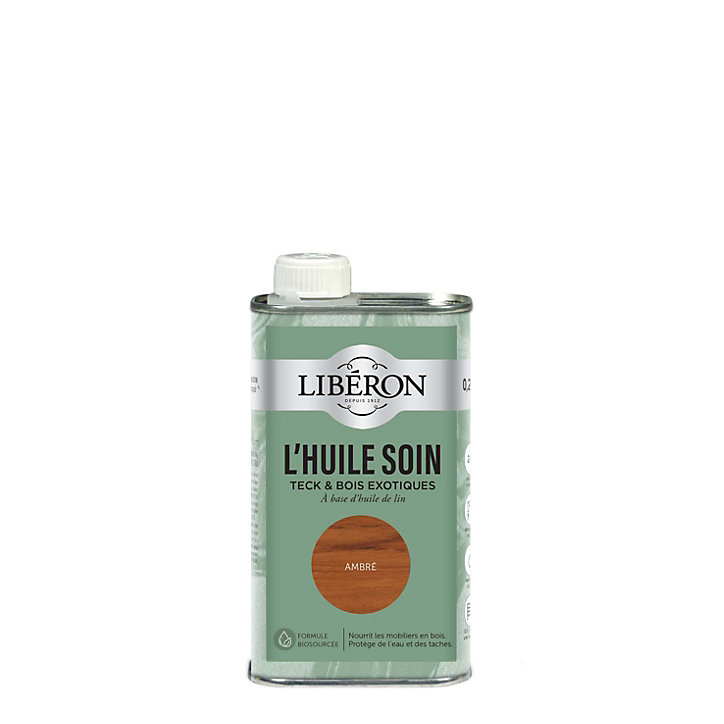 Huile de soin teck & bois exotiques Libéron ambré 250ml