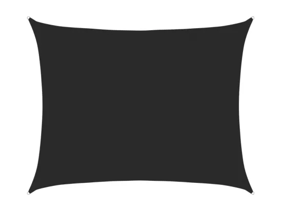 Voile d'ombrage 160 g/m² rectangulaire noir 6x8 m PEHD