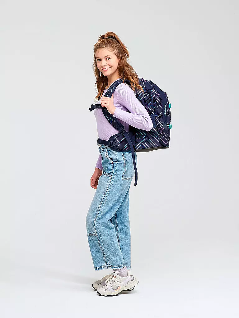 SATCH Schulrucksack Satch Pack Purple Laser dunkelblau