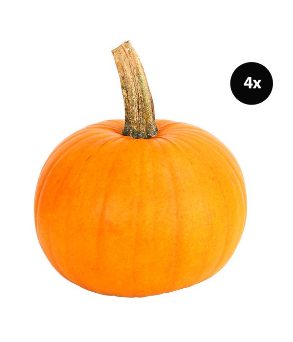 Halloween-Kürbis, ca. Ø12-20 cm, 4er-Set