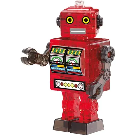 HCM Kinzel Crystal Puzzle - Roboter Rot, 39 Teile
