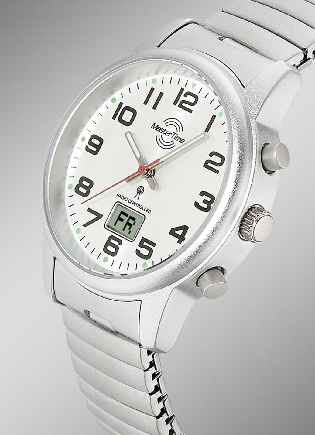 Master Time Funk-Damenuhr mit Edelstahlzugband