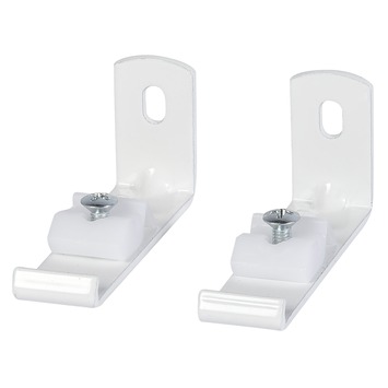 6 cm wandsteun gordijnrail Endless wit 2 stuks