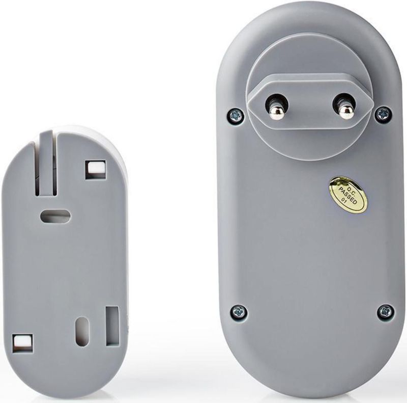 Nedis - Draadloze Deurbelset - Wit - Instelbaar Volume - Geluid - Niet Storen Knop