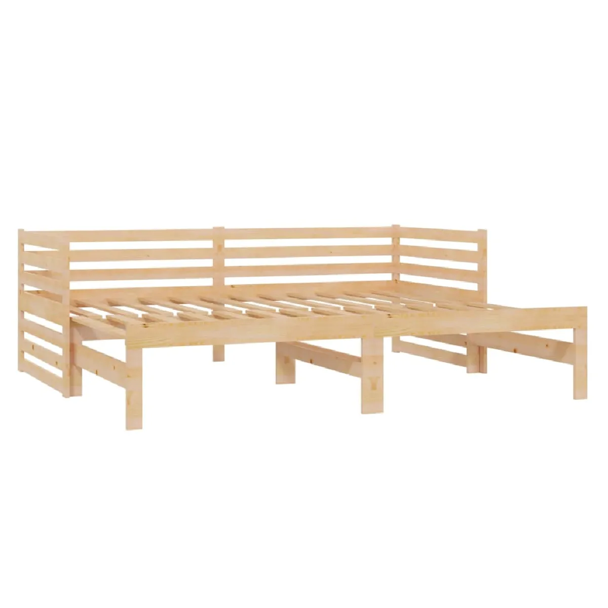 vidaXL Lit coulissant 90x200 cm - Bois de pin massif