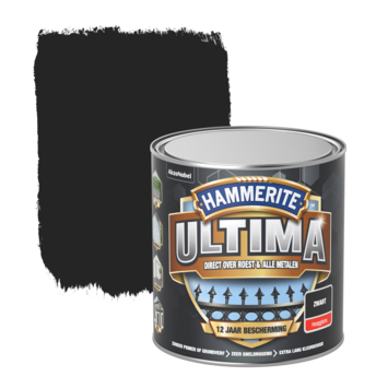 Hammerite Ultima metaallak 250ml hoogglans zwart RAL9005
