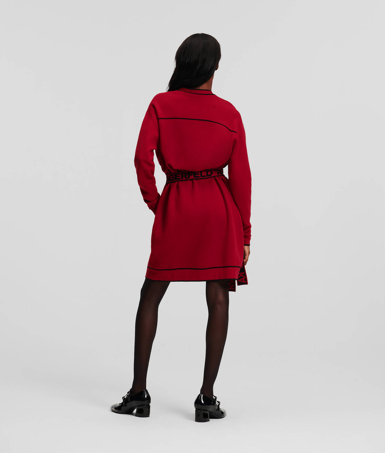 CARDIGAN AVEC CEINTURE ORNÉE DU LOGO KARL