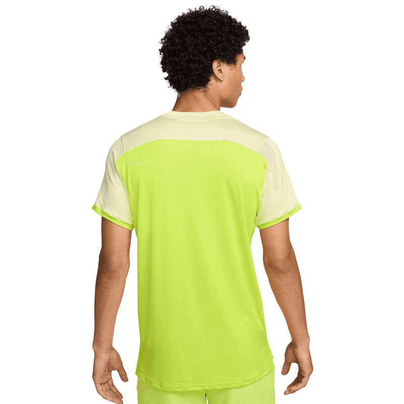 Tee-shirt tennis Nike Advantage vert fluo