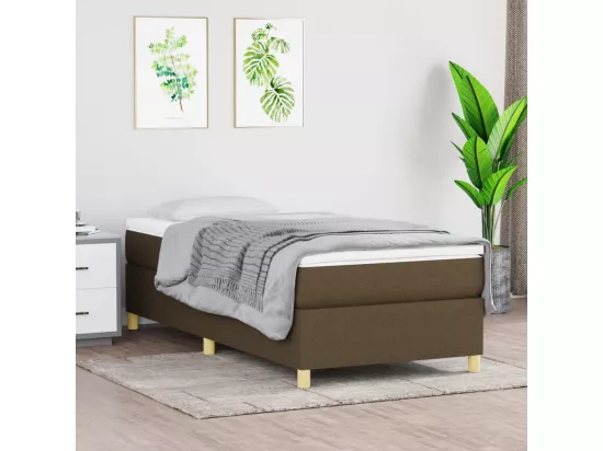 Sommier à lattes de lit Marron foncé 90x200 cm Tissu