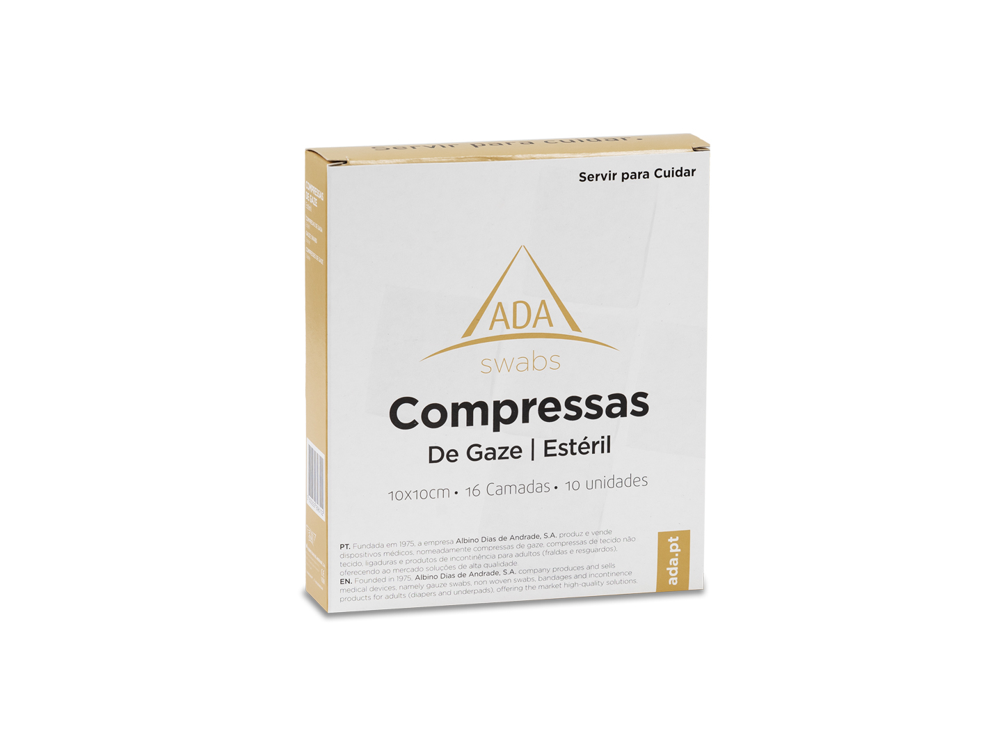 COMPRESSA ADA GAZE ESTERILIZADA 10X10 16 CAMADAS 10UN