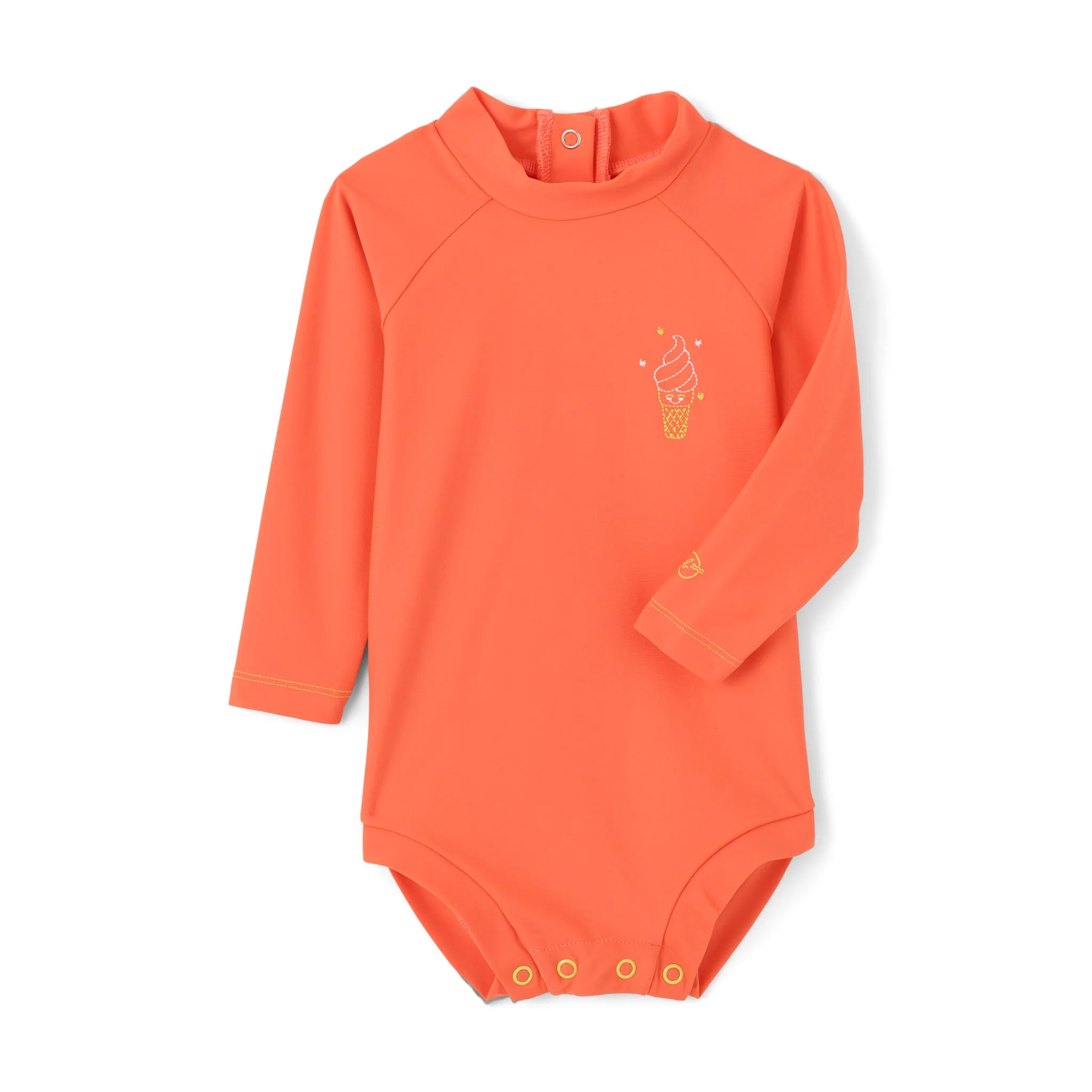 Combinaison bébé orange - 6 mois | Orange
