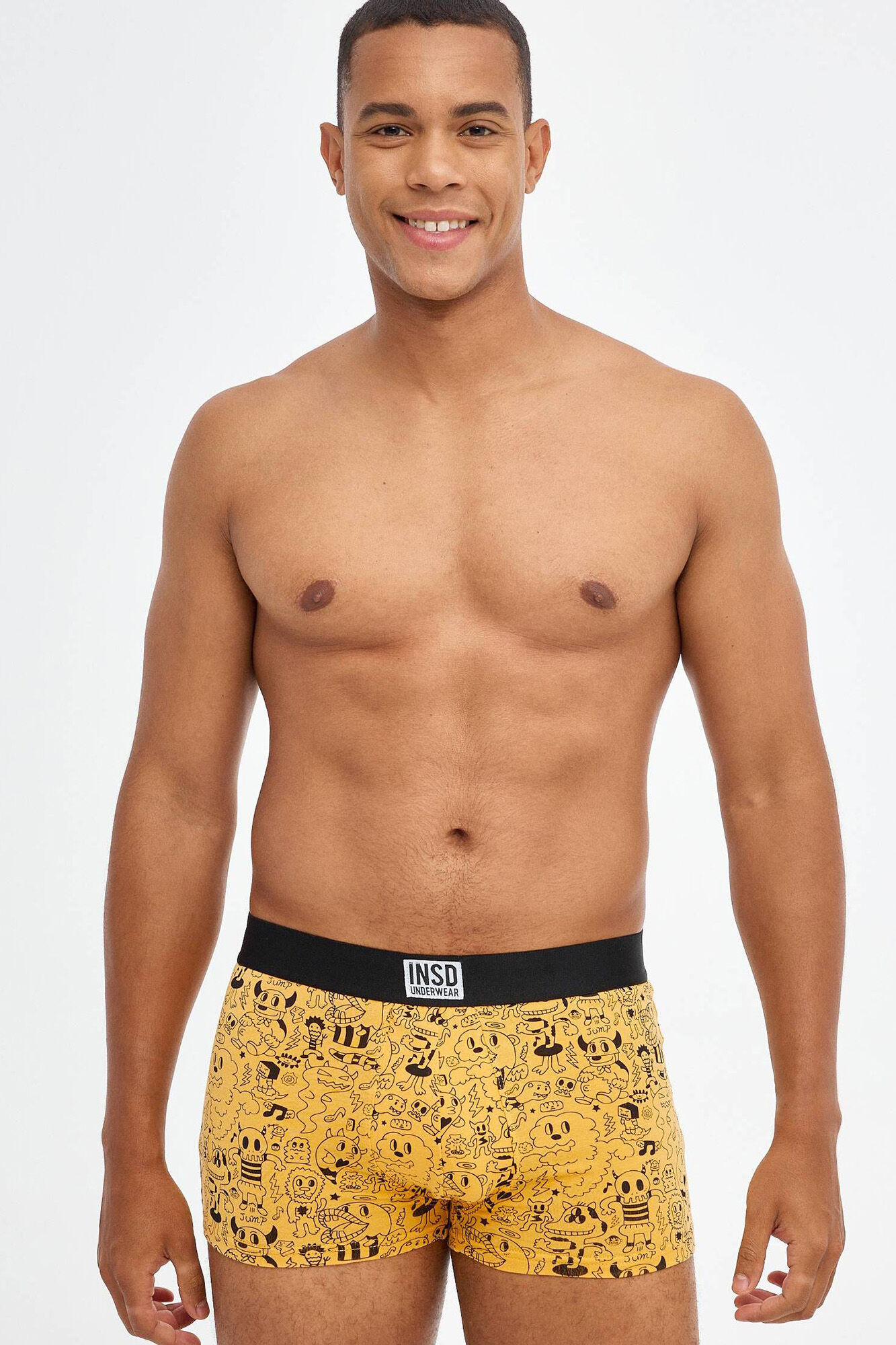 Cuecas boxer estampadas, pacote com 6 unidades