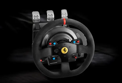 Thrustmaster Ferrari T300 Integral Racing - Alcantara - rat og pedalsæt - kabling - for PC, Sony PlayStation 3, Sony PlayStation 4, Sony PlayStation 5