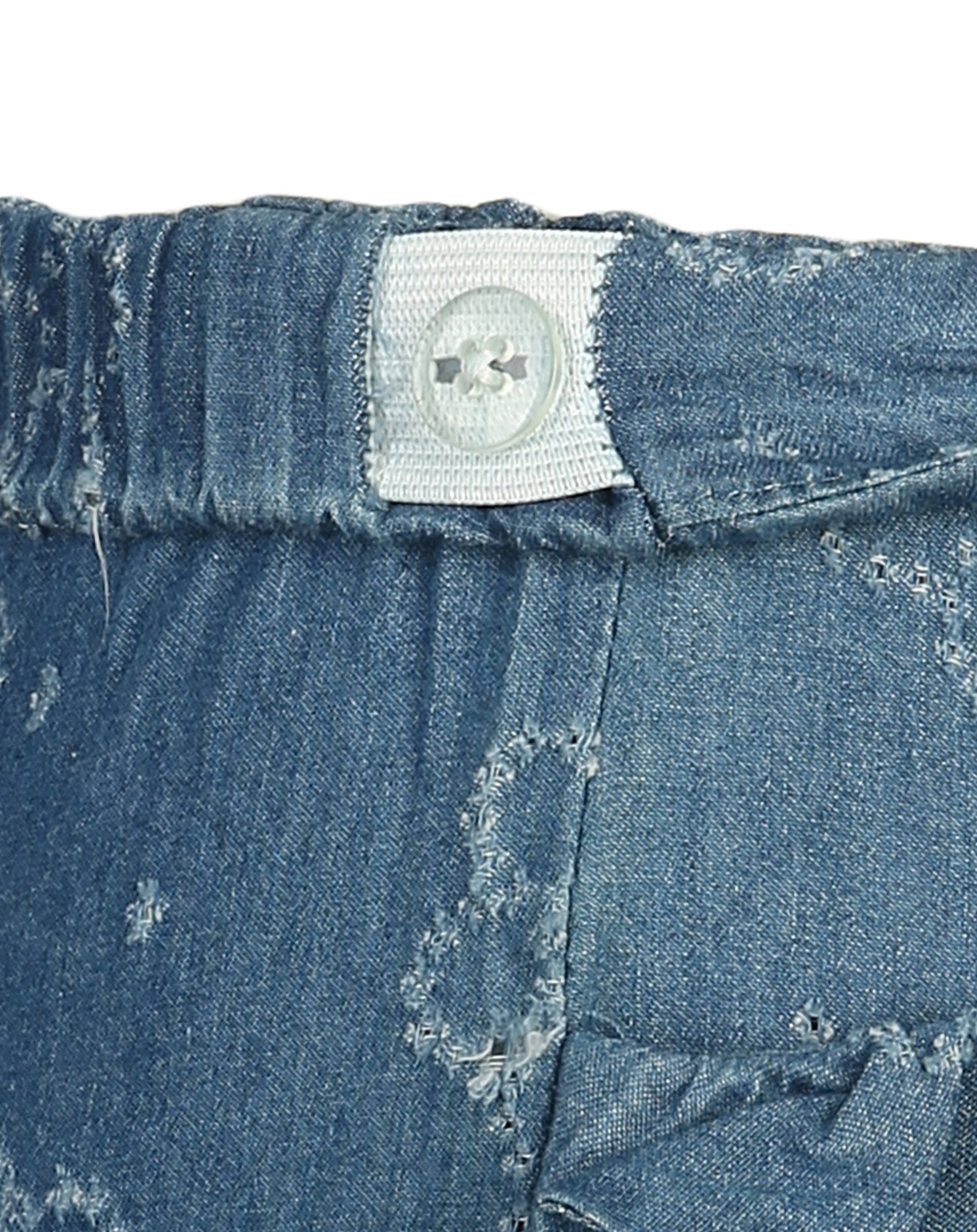 Shorts BLUMEN in jeansblau