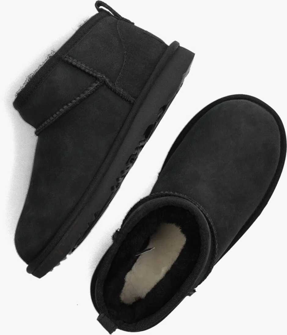 UGG zwarte ugg vachtlaarzen classic ultra mini kids