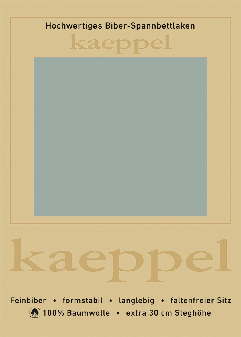 Kaeppel Spannbettlaken »Spannbettlaken Biber« 100% Baumwolle, kuschelig weich ideal für Winter
