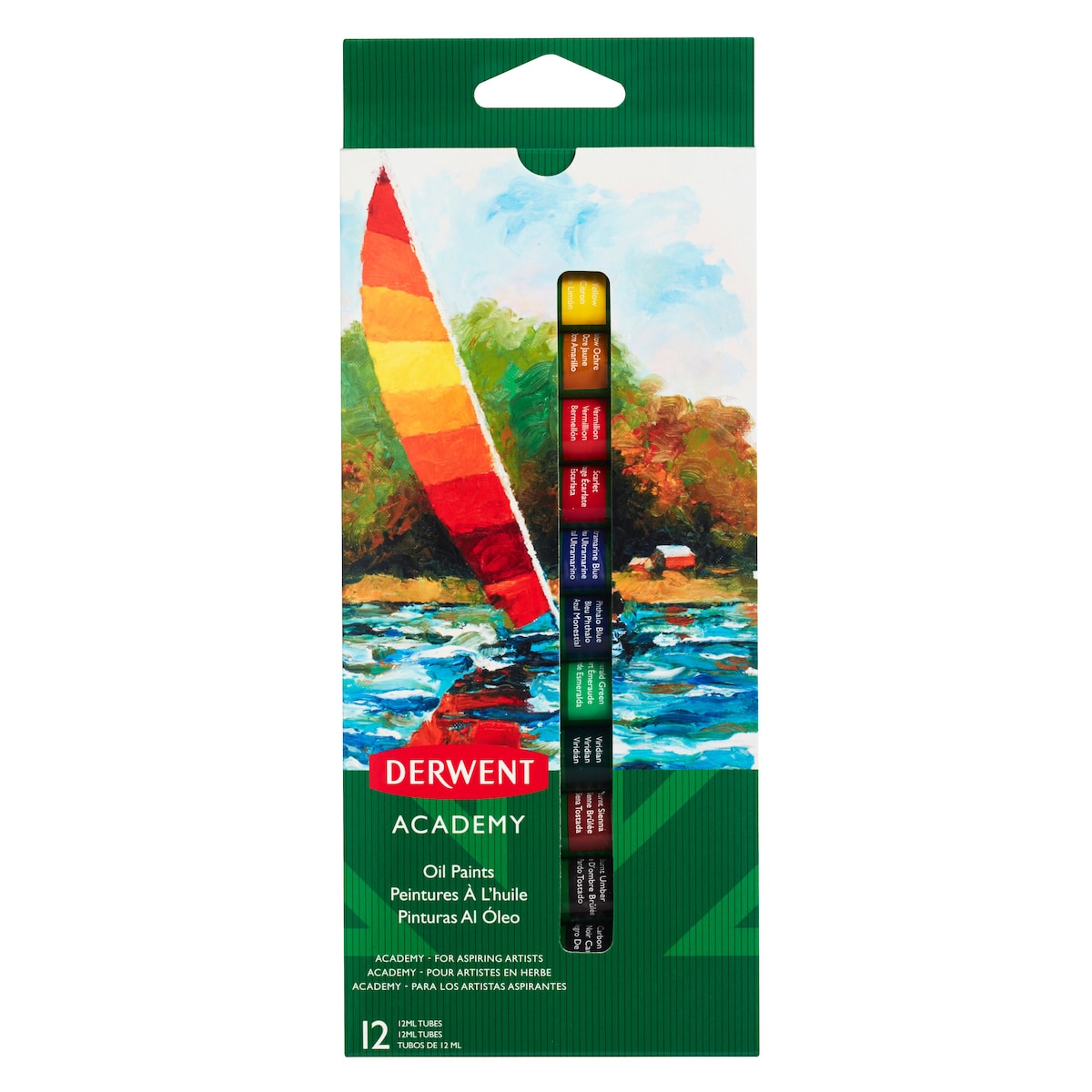 Derwent Academy Oljemaling 12ml 12 stk