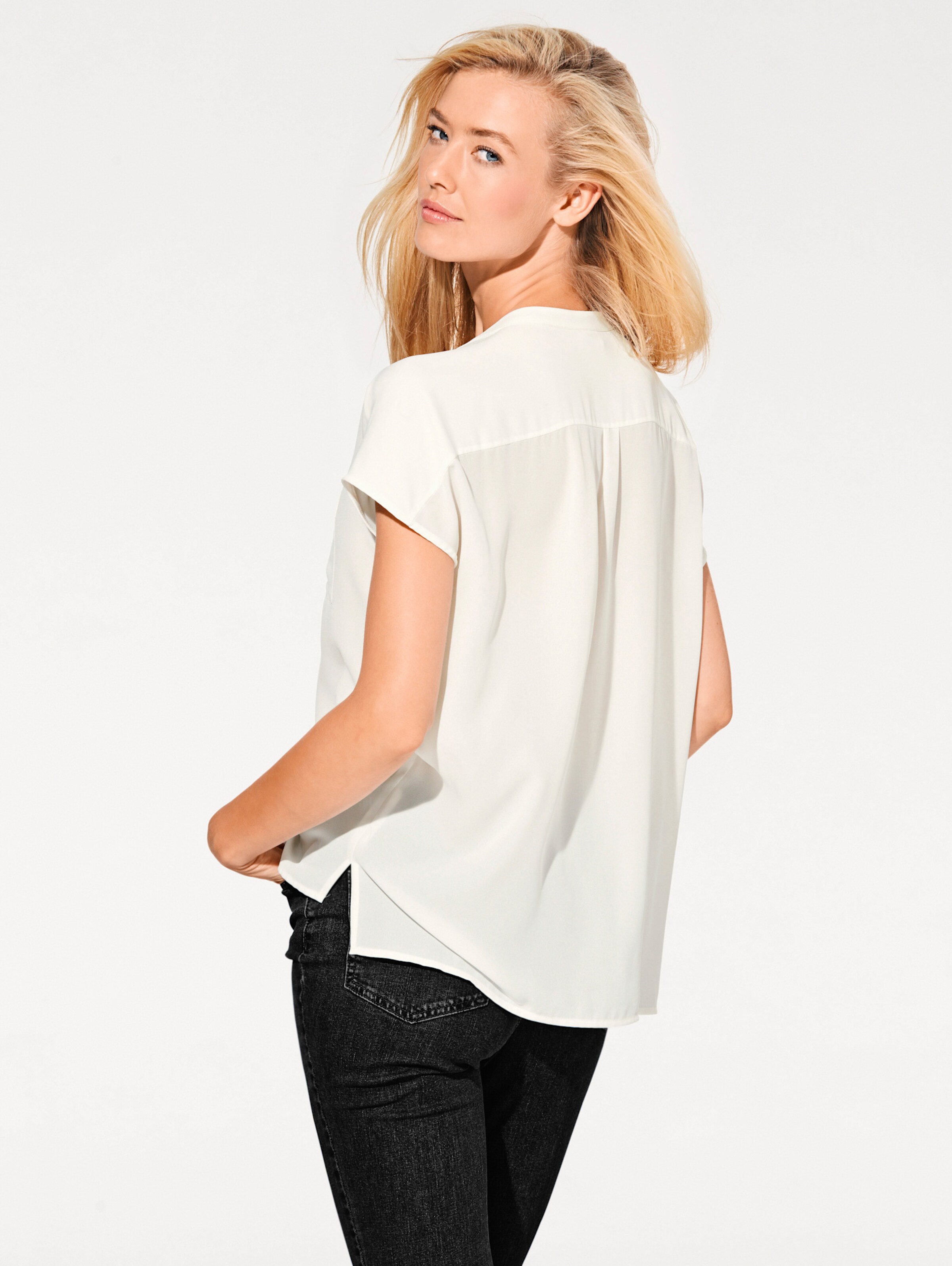 heine Oversized Bluse in ecru