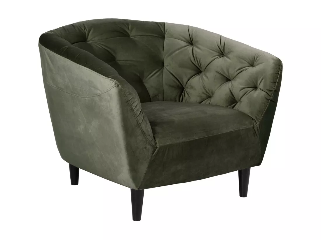 Fauteuil en velours capitonné - RIA