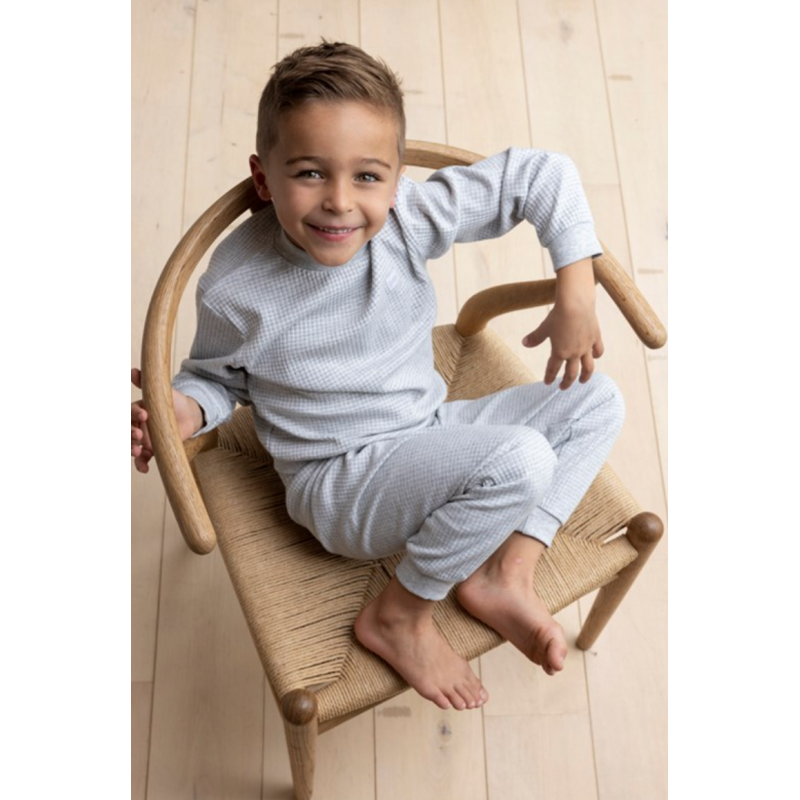 Feetje Wafel Pyjama Grijs melange