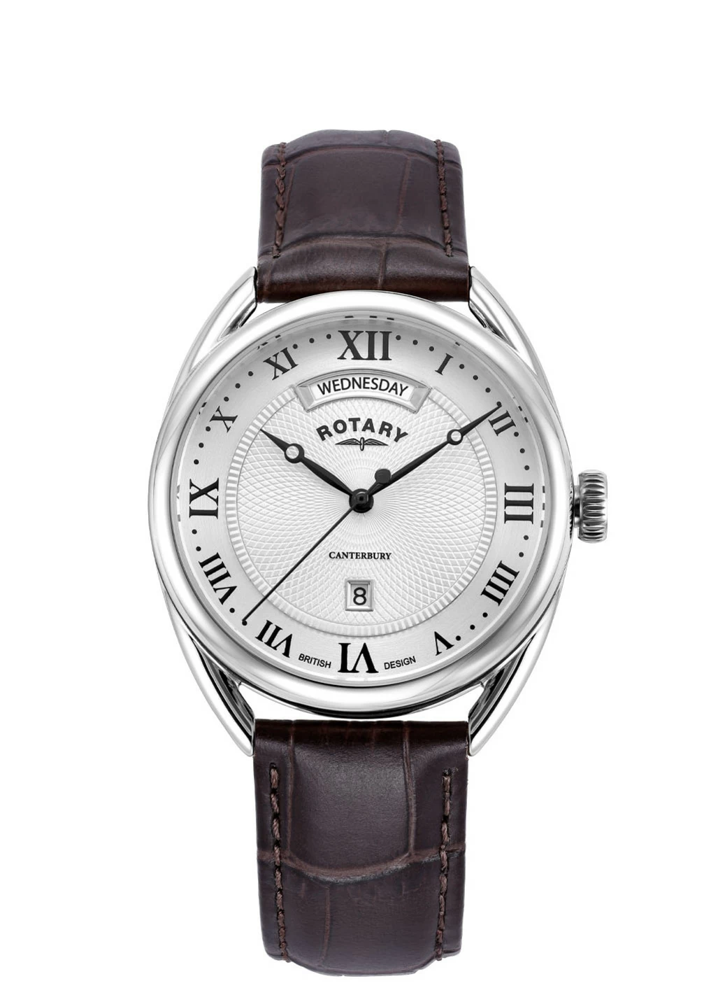 Rotary Quartz-Herrenuhr mit Lederband