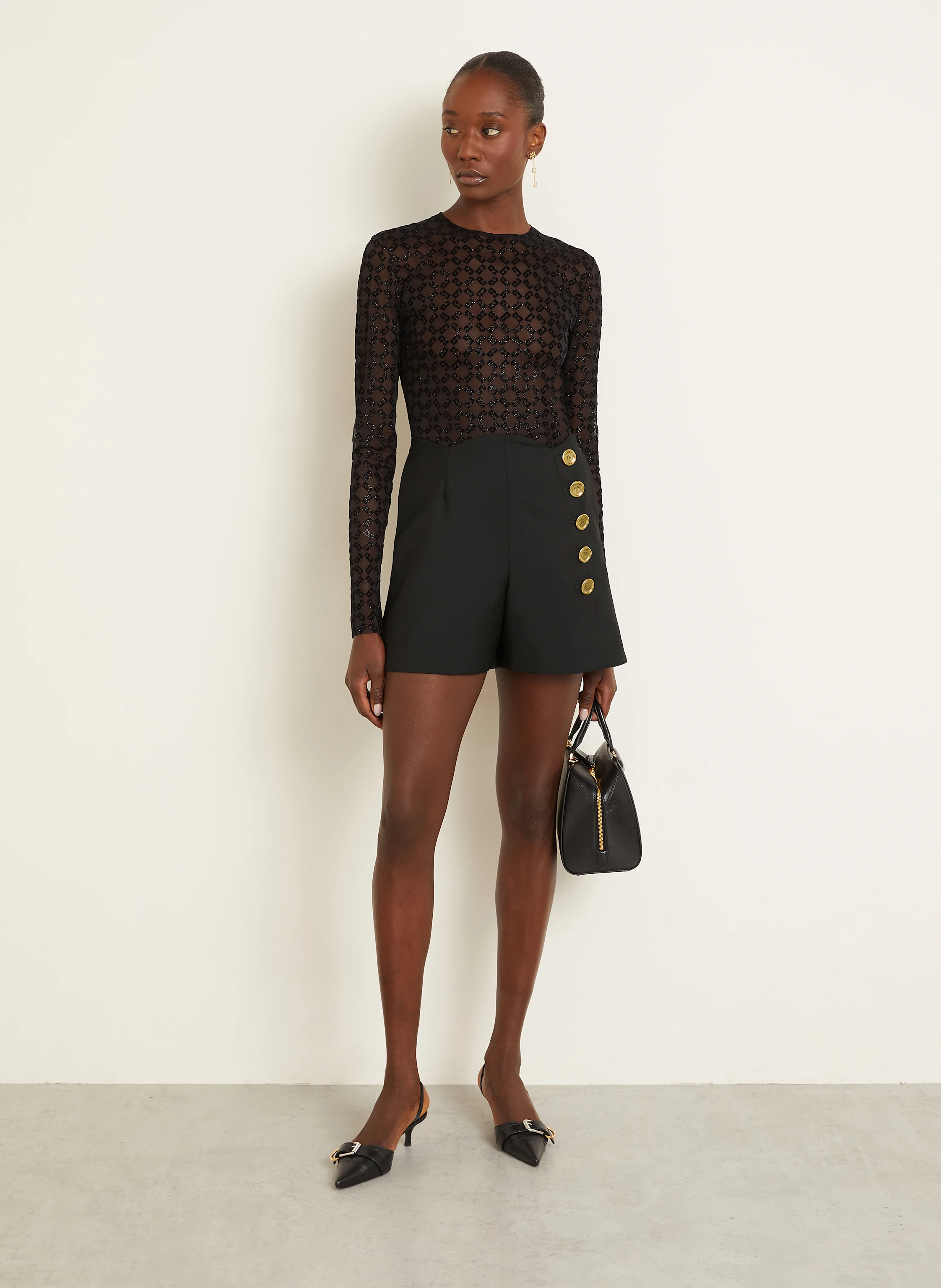 GIVENCHY Body mit Glitzergarn