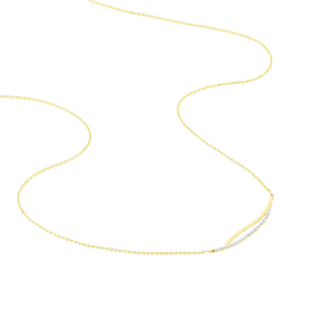Collier Una Or Jaune Diamant