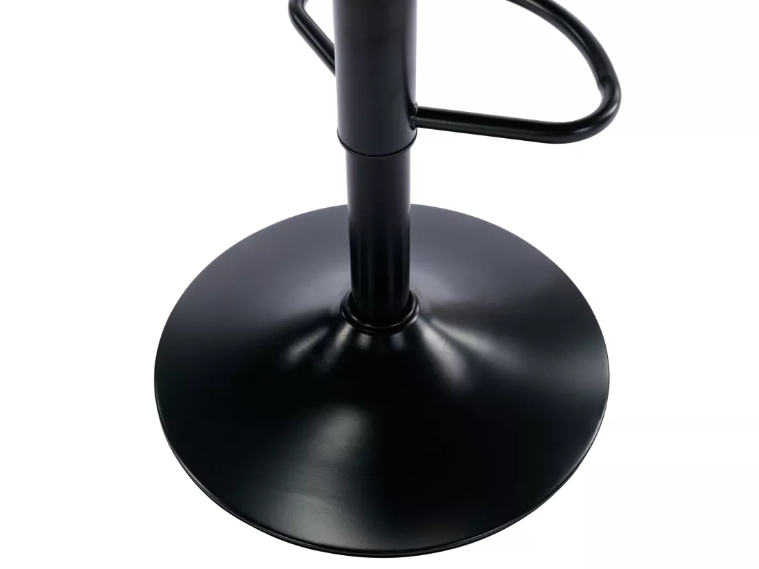 Lot de 2 tabourets de bar en polypropylène et métal - Hauteur réglable - Noir - XAFY