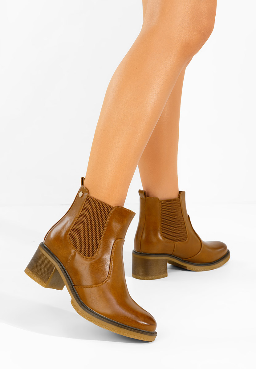 Bottines chelsea femme chameau Flaviama