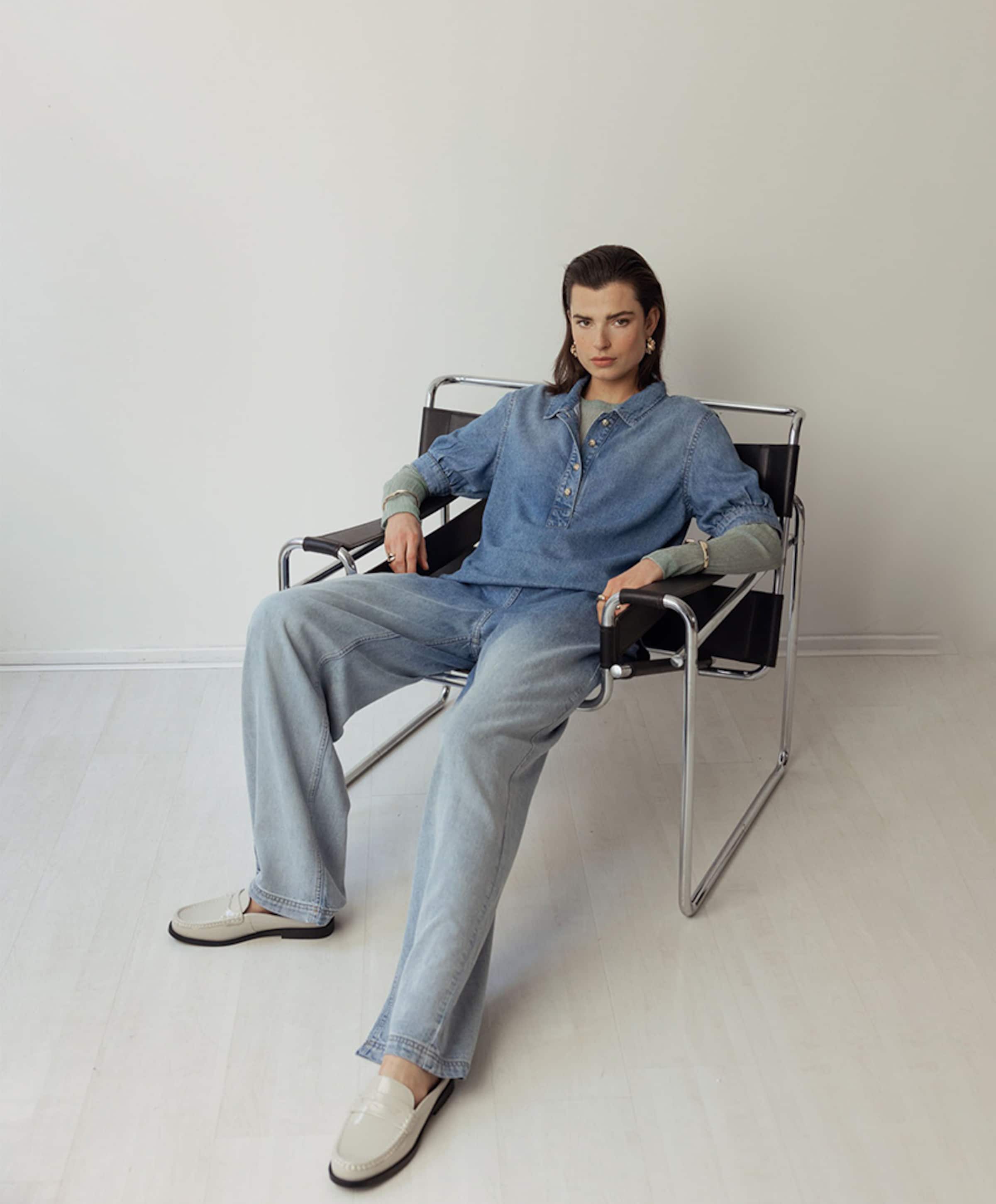Studio Anneloes Bente dip dye dames jeans blauw