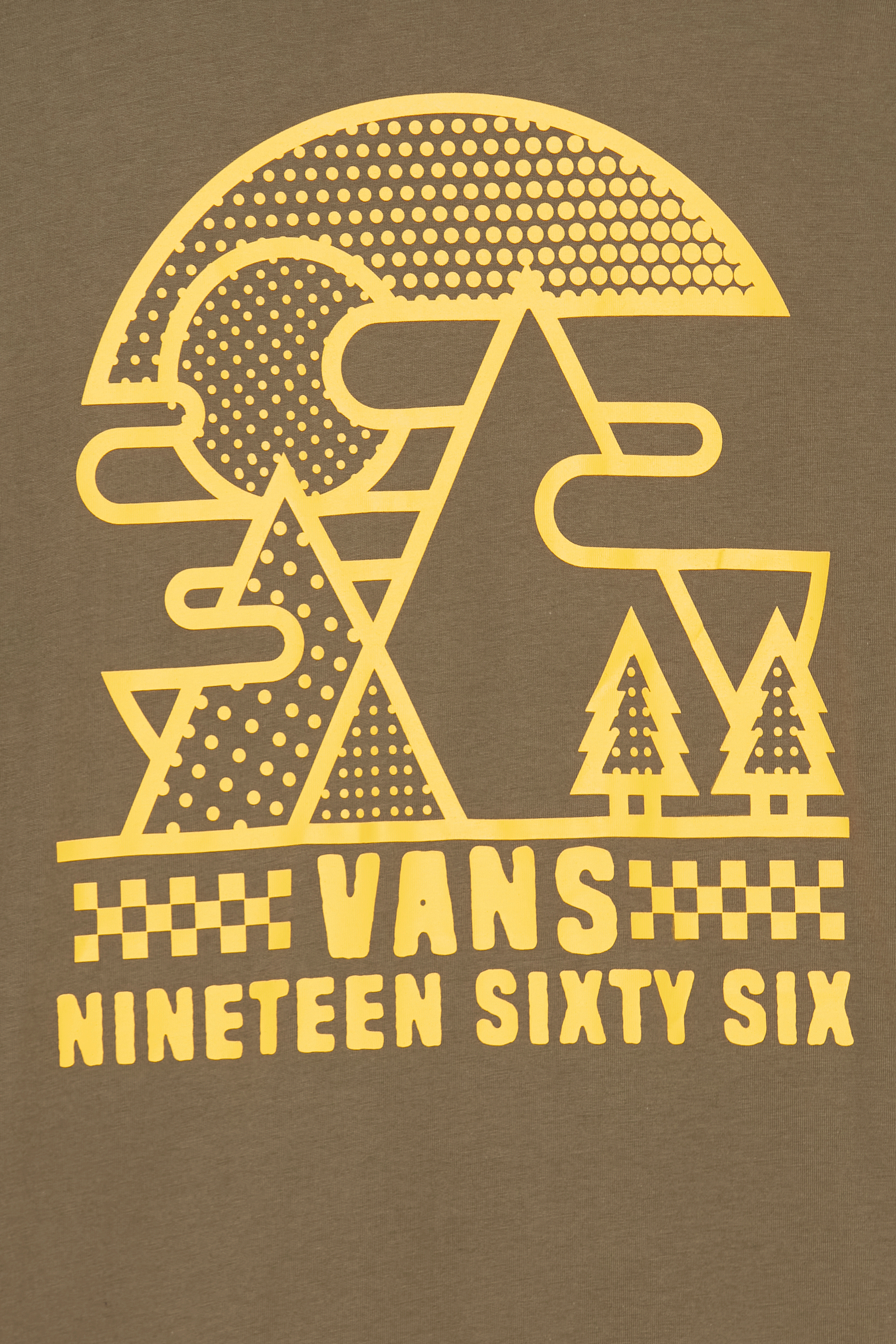 VANS T-shirt  LINEAR MOUNTAIN S/S GRAPE LEAF Kaki