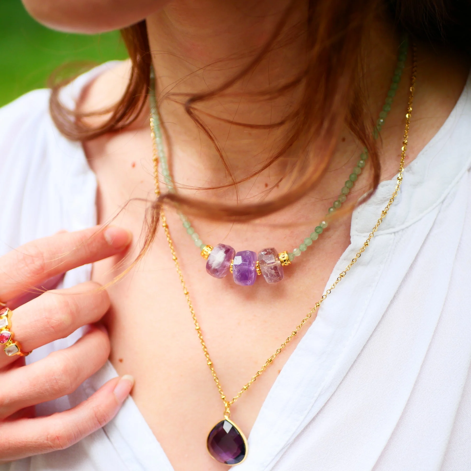 SANDHAN - Collier aventurine tourmaline | Multicolore