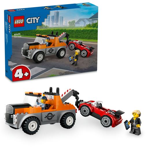 LEGO City Kranvogn Og Sportsvognsreparation - 60435