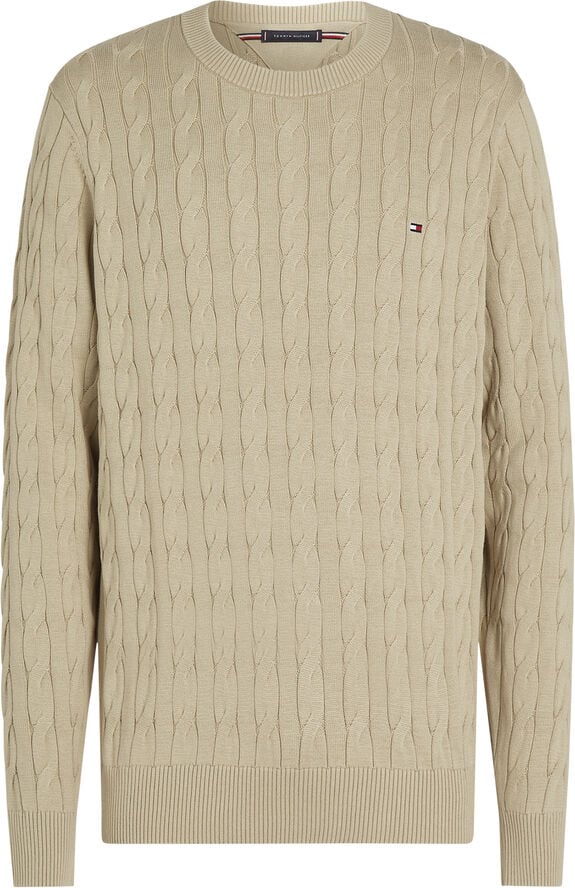 Tommy Hilfiger CLASSIC COTTON CABLE CREW NECK Sandalwood