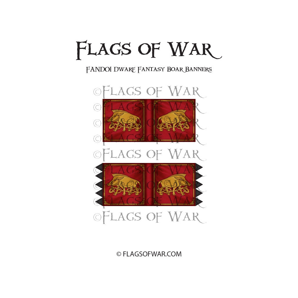 Dwarf Fantasy Boar Banners