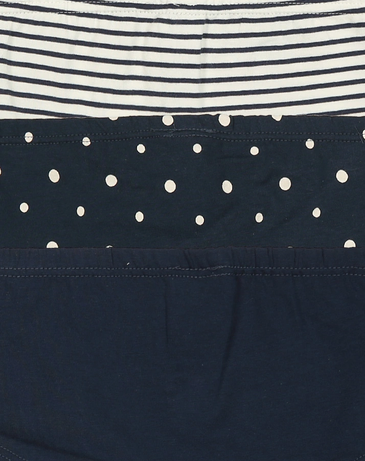 Slip CUTBRIEF STRIPES & DOTS 3er Pack in blau/weiß