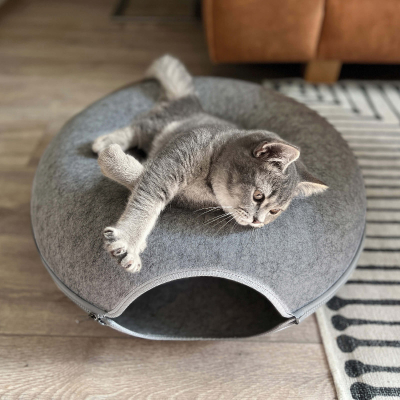 Aumüller Donut Katzentunnel/-höhle Ø50cm grau