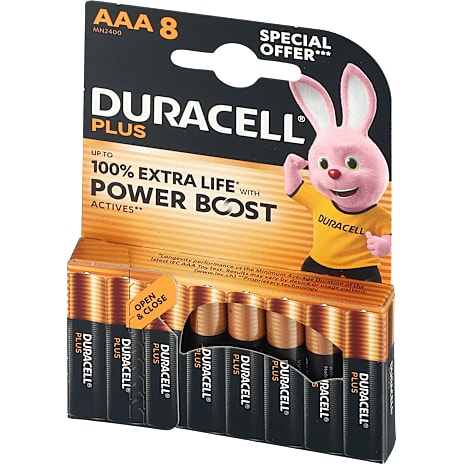 Duracell Plus Boost AAA batterier 8-pak